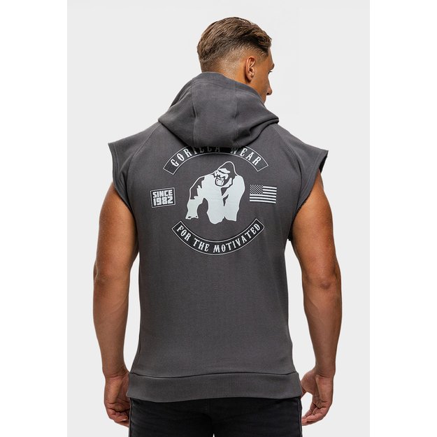 Gorilla Wear Huntley Sleeveless Hoodie Dark grey