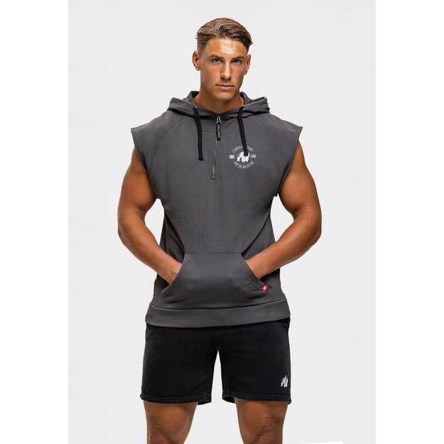 Gorilla Wear Huntley Sleeveless Hoodie Dark grey
