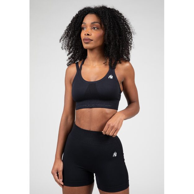 Gorilla Wear Whitney Seamless Sports Bra - Black