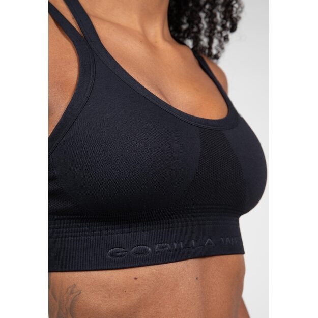 Gorilla Wear Whitney Seamless Sports Bra - Black