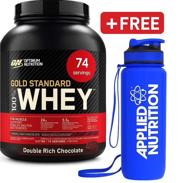 ON 100% Whey Gold Standard 2270 g Double Rich Chocolate + Dovana