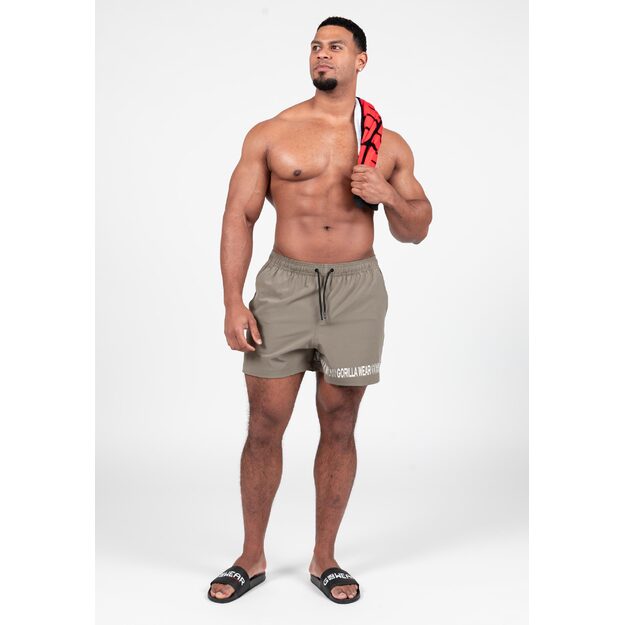 Gorilla Wear Otis Swim Shorts - Army Green maudymosi šortai