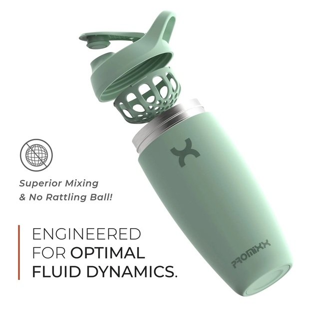 Promixx Pursuit Insulated Stainless Steel Shaker 550ml Seagrass Green