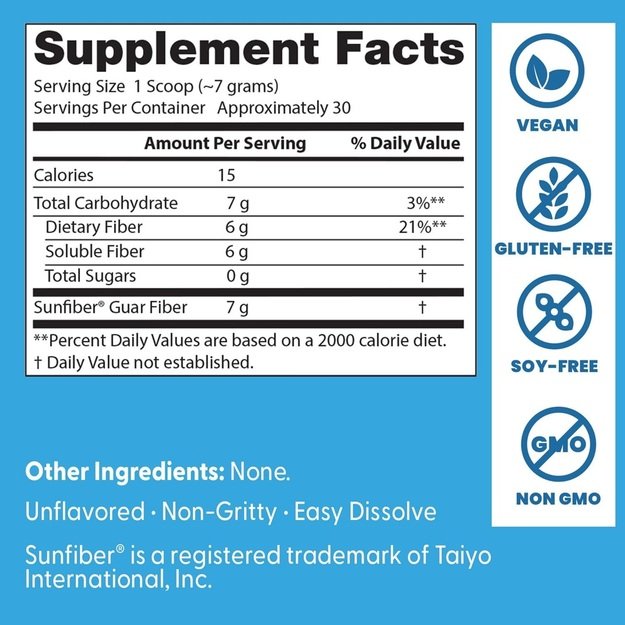 Doctor's BEST Prebiotic Sunfiber 210g 