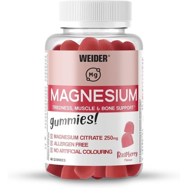 Weider Magnesium Gummies Raspberry 48 vnt.