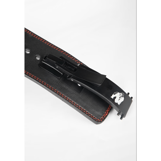 Gorilla Wear 4 Inch Premium Leather Lever Belt - Black