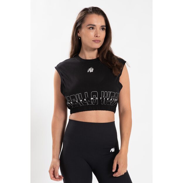 Gorilla Wear Albion Oversized Crop Top - Black