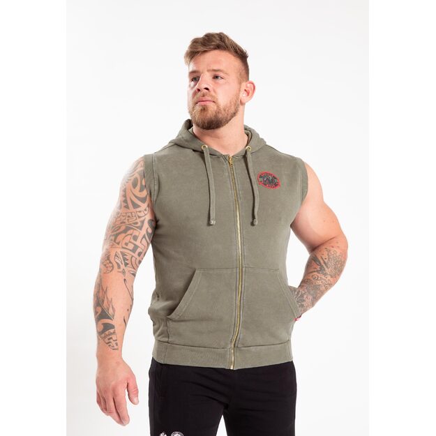 Gorilla Wear Silverdale Sleeveless Hoodie - Army Green