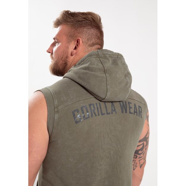 Gorilla Wear Silverdale Sleeveless Hoodie - Army Green