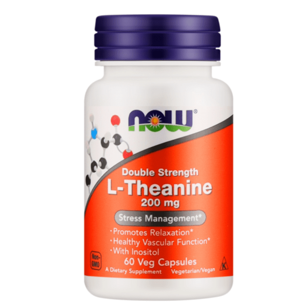 NOW Foods  L-Theanine Double Strenght 200 mg 60 kaps