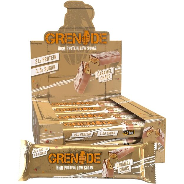 Grenade Protein bar Caramel Chaos 12 vnt x 60 gr 