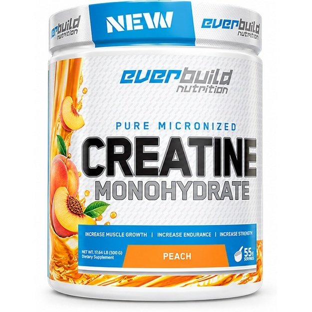 Everbuild Nutrition Creatine Monohydrate 500g Persikų skonio
