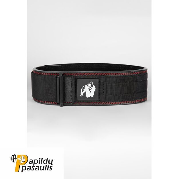 Gorilla Wear 4 Inch Premium Leather Lifting Belt - Black