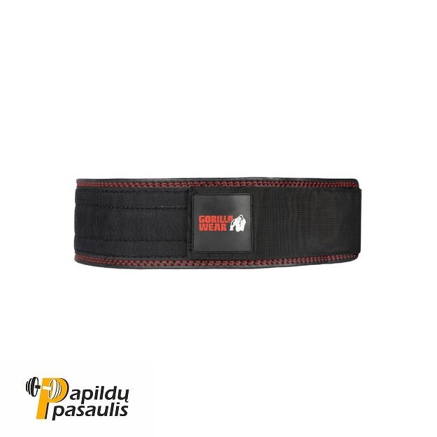 Gorilla Wear 4 Inch Premium Leather Lifting Belt - Black