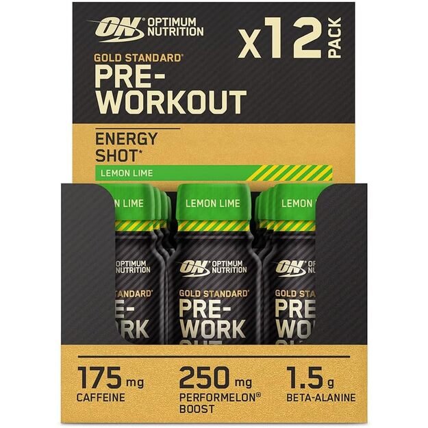 ON Gold Standard Pre-workout Shot 12 vnt EXP. 2025 07