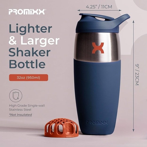Promixx Pursuit Stainless Steel Shaker 950ml Aubergine