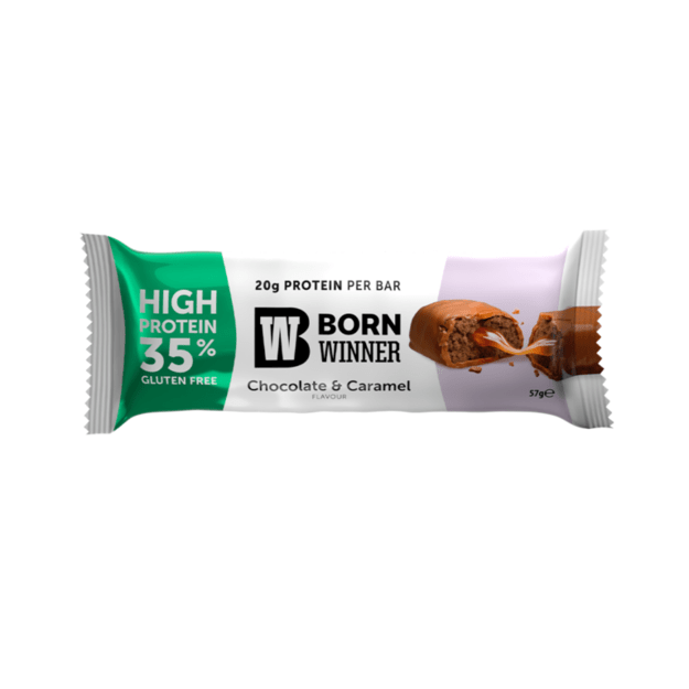 Born Winner Core baltymų batonėlis su šokoladu ir karamele 57g