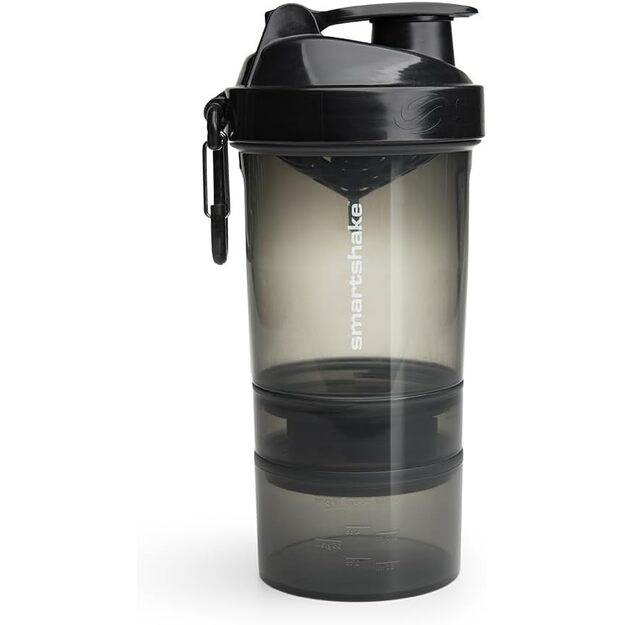 SmartShake Original 2go 600ml + 2 talpos (Black)