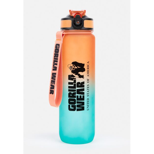 Gorilla Wear Gradient Water Bottle 1000ML - Green/Orange