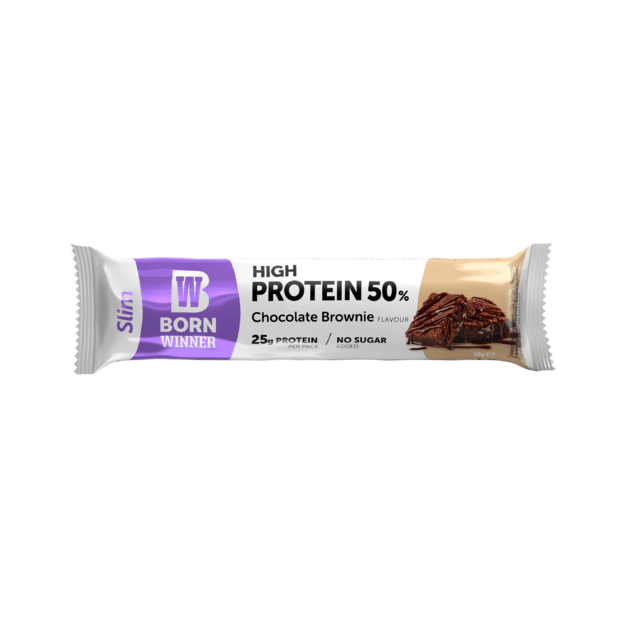 BW Slim bar Chocolate Brownie 50 gr 50% baltymų