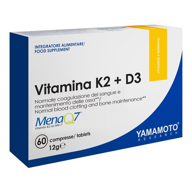 Yamamoto Nutrition Vitaminai K2 + D3 MenaQ7 60 tab.