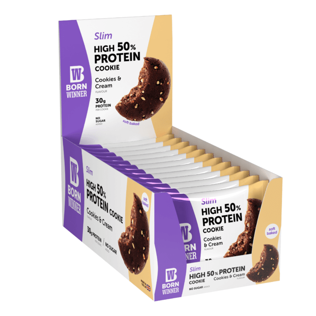 Born Winner Protein Cookie Slim High 50% Protein 12 x 60g