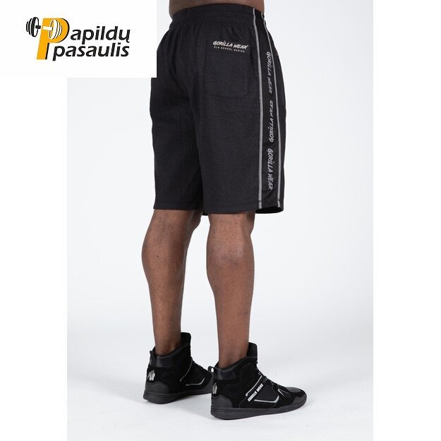 Gorilla Wear Buffalo Old School Workout Shorts - Black/Gray