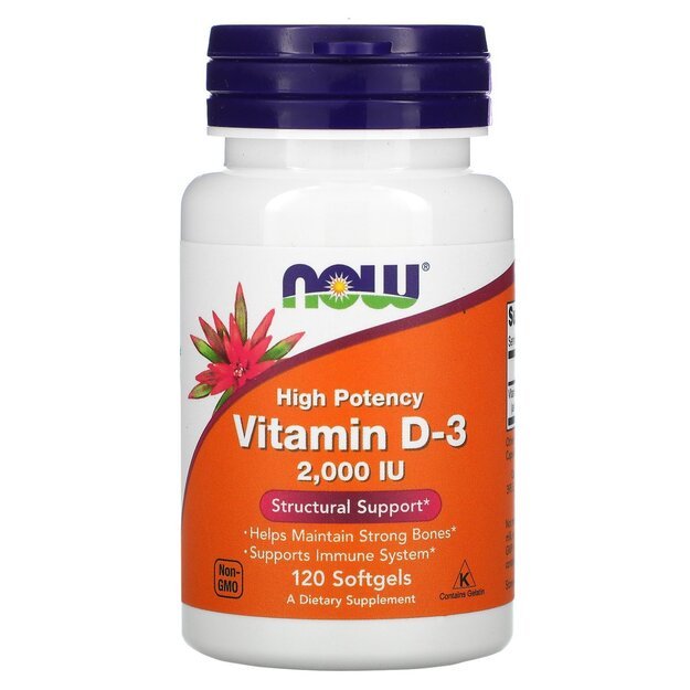 NOW Vitamin D-3 2000IU 120 kaps