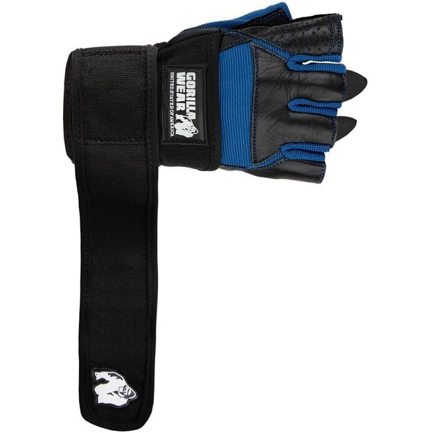 Gorilla Wear Dallas Wrist Wraps Gloves - Black/Blue