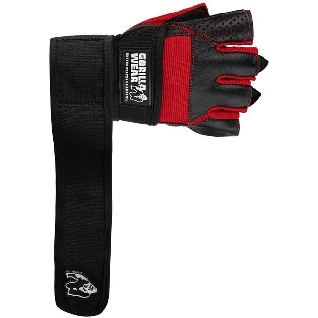 Gorilla Wear Dallas Wrist Wraps Gloves - Black/Red