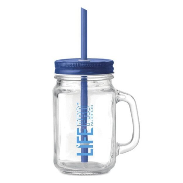 Life Pro Nutrition Glass Pitcher With Straw 450 ml