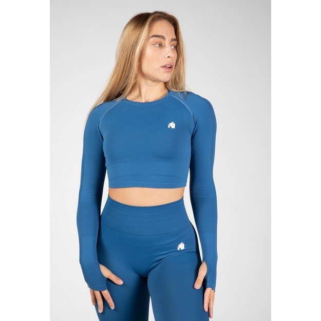 Gorilla Wear Hilton Seamless Long Sleeve - Blue