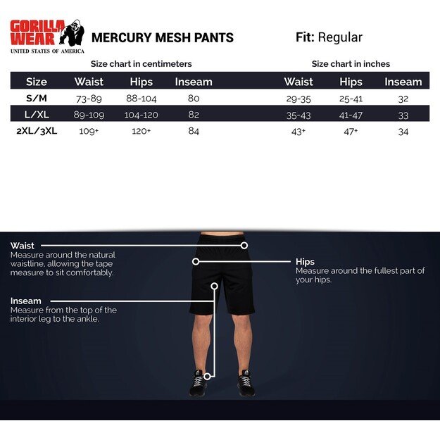 Gorilla Wear Mercury Mesh Pants - Black/Red