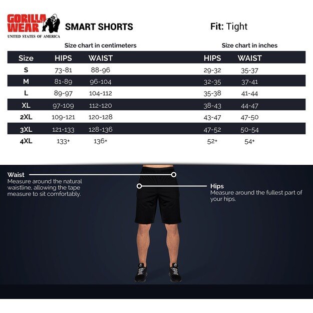 Gorilla Wear Smart Shorts - Black