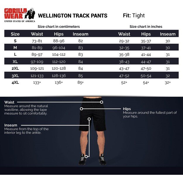 Gorilla Wear Wellington Track Pants - Black