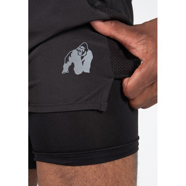 Gorilla Wear Modesto 2-In-1 Shorts - Black