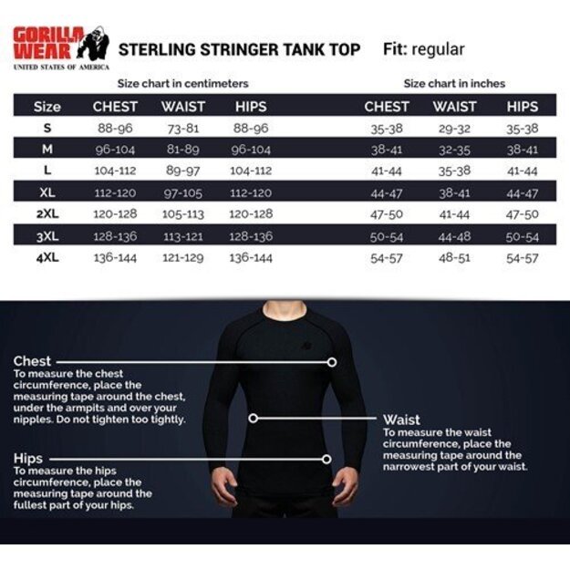 Gorilla Wear Sterling Stringer Tank Top - Black/Gray