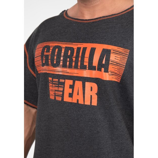Gorilla Wear Wallace Workout Top - Gray/Orange