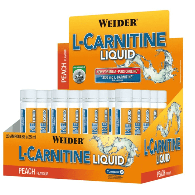 Weider  Weider L-Carnitine Liquid, Peach - 20 x 25 ml.