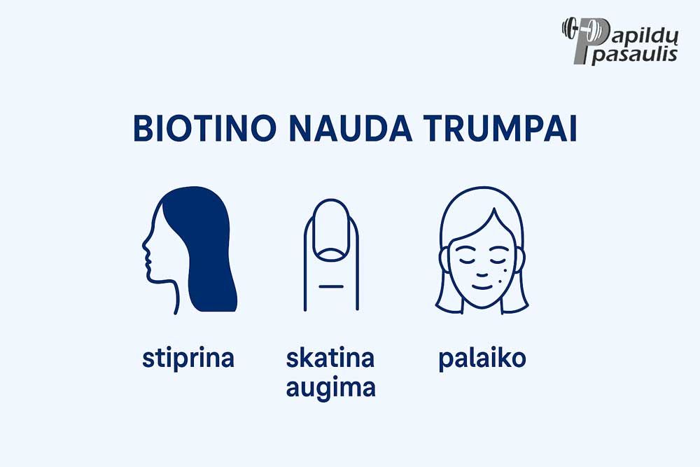 biotino nauda trumpai