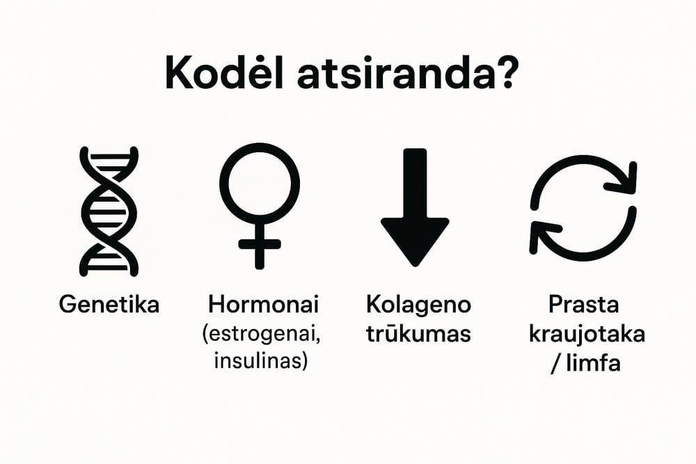 kodel atsiranda celiulitas