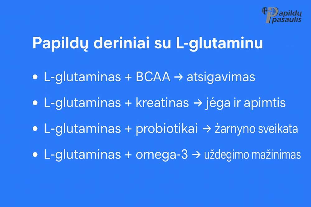 papildu deriniai su l glutaminu