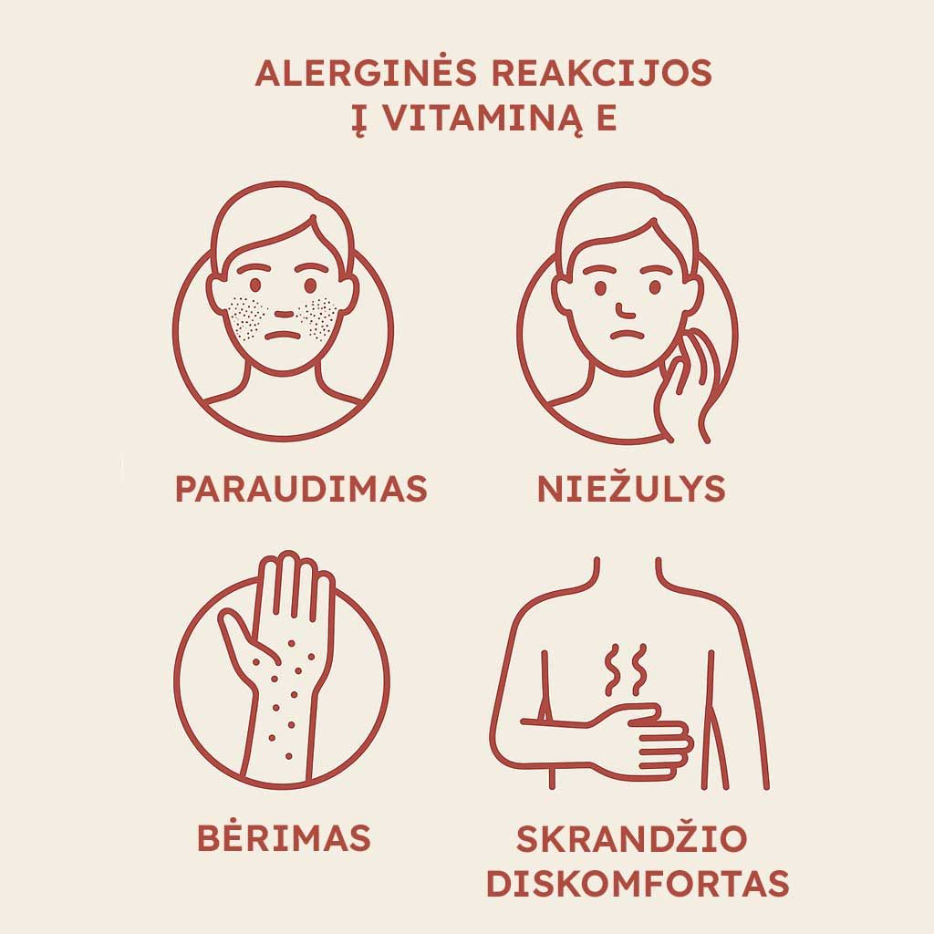 galimos alergines reakcijos i vitamina e
