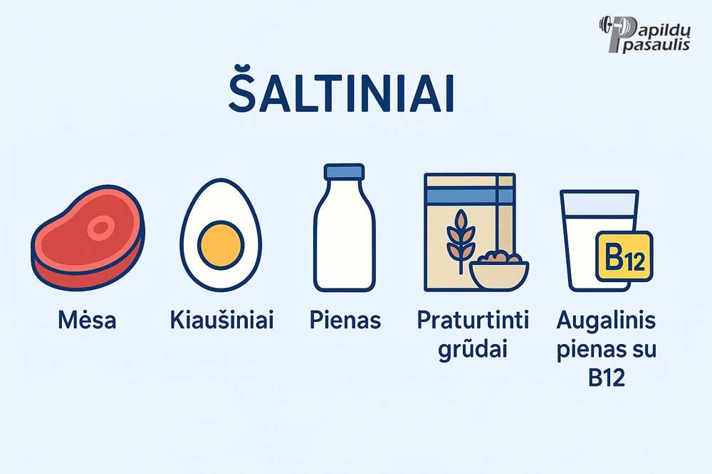 vitamino b12 naturalus maisto saltiniai