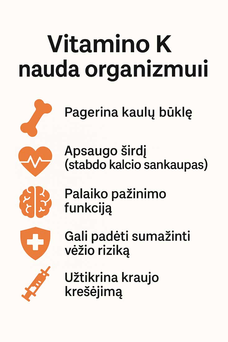 vitamino k nauda