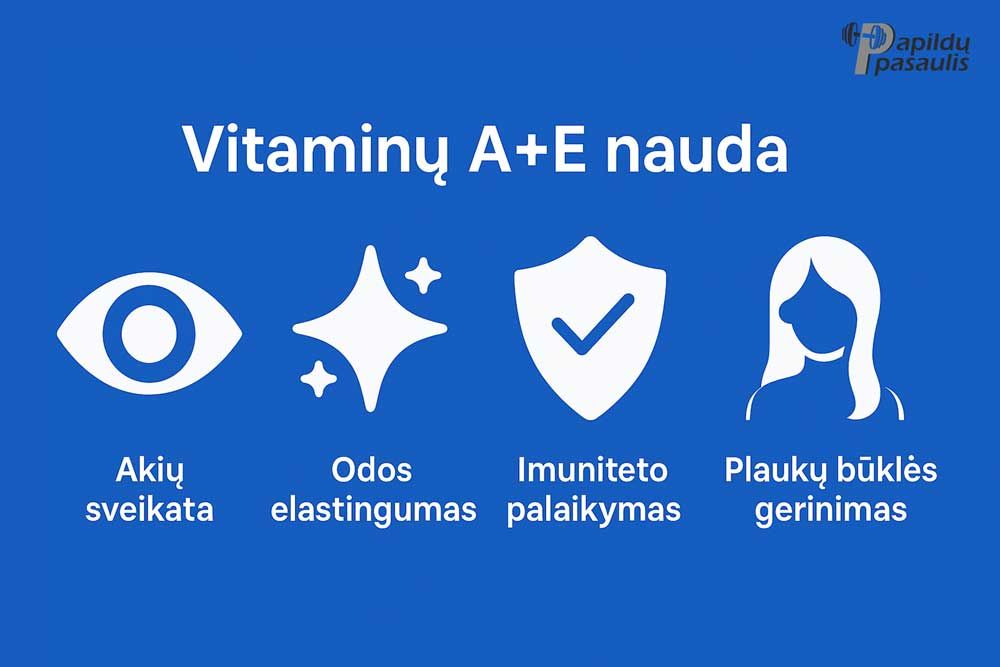 vitaminu a ir e nauda